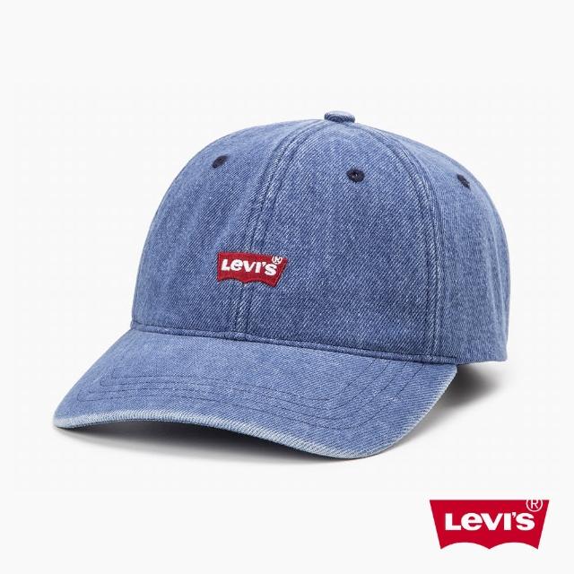 【LEVIS 官方旗艦】男女同款 可調式環釦丹寧棒球帽 / 經典Logo刺繡布章 人氣新品 D7827-0001