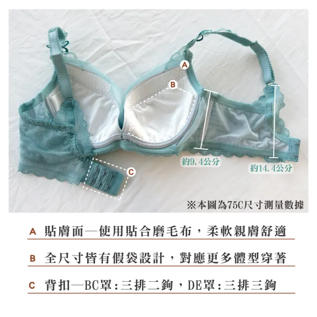 【Swear 思薇爾】迷蝶香系列B-E罩蕾絲刺繡集中包覆女內衣(黑色)