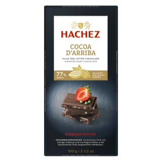【HACHEZ】21365 草莓巧克力77% 100g(效期：2025/02/18)