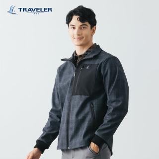 【TRAVELER 旅行者】男款Soft Shell防風撥水保暖外套 232TR219(防撥水/保暖外套)