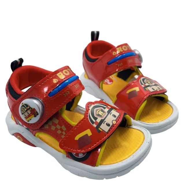 【樂樂童鞋】台灣製波力救援小隊電燈涼鞋-羅尹 另有兩色可選(台灣製)