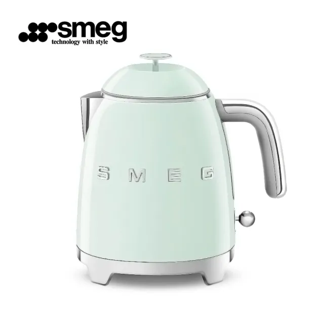 【SMEG】義大利迷你復古電熱水壺-粉綠色(KLF05PGUS)