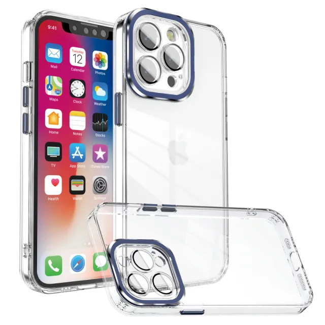 【HongXin】iPhone 15 Pro max 6.7吋 自帶鏡頭膜壓克力保護手機殼