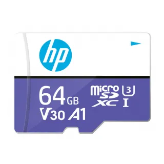 【HP 惠普】U3 A1 V30 MicroSDXC 64GB 高速記憶卡(附轉卡)