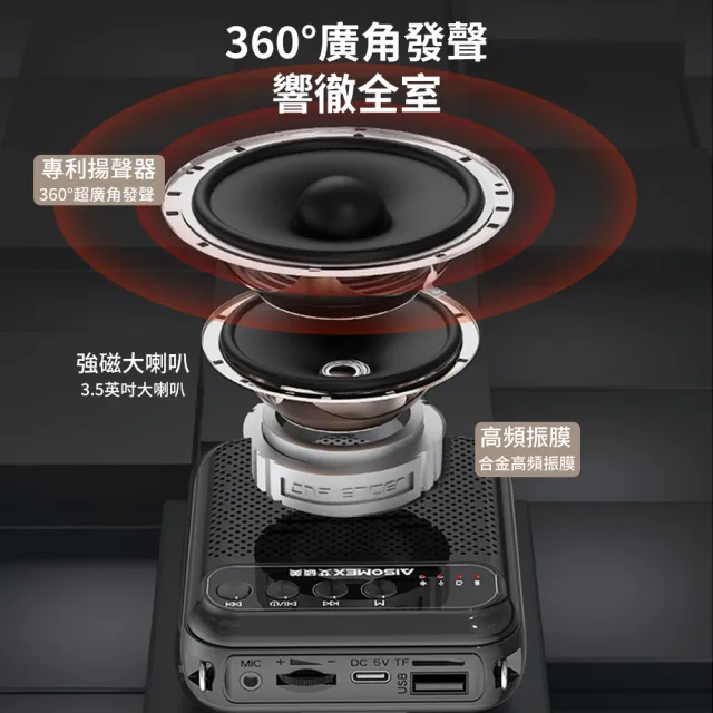 艾碩美】K13 多媒體數位專業教學喇叭擴音機擴音器揚聲器(贈有線麥克風