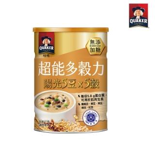 【QUAKER 桂格】超能多穀力陽光5豆x5穀-無新增糖(390g/罐)