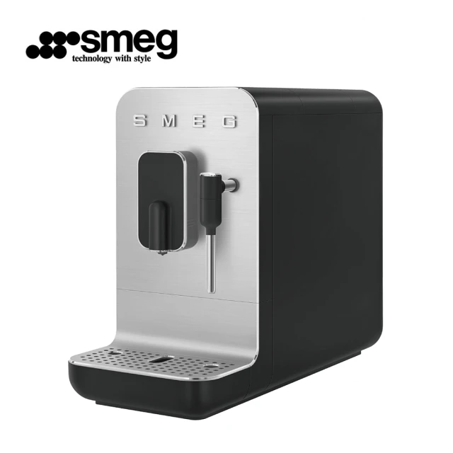 【SMEG】義大利全自動義式咖啡機BCC12款-耀岩黑(BCC12BLM)