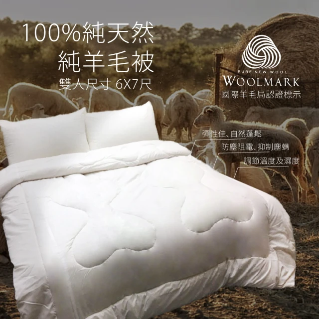 家購網嚴選 100%頂級天然羊毛被 1入(180x210cm