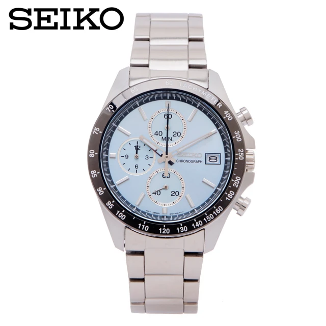 CITIZEN 星辰 SEIKO 日本國內販售款 三眼計時手錶SBTR029藍色系面X灰黑框40mm