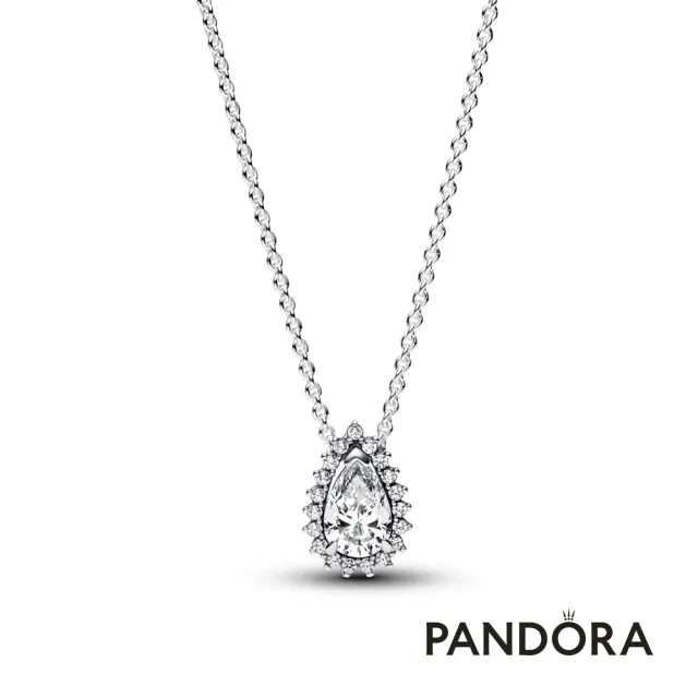 【Pandora官方直營】璀璨鑲邊梨形項鏈
