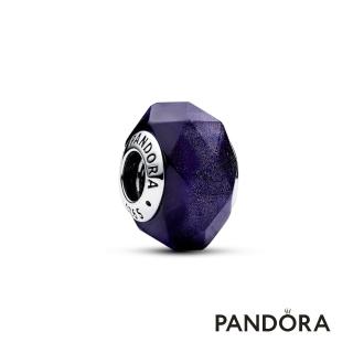 【Pandora官方直營】藍色稜角 Murano 琉璃串飾