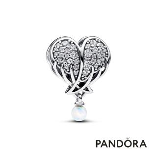【Pandora官方直營】璀璨天使之翼心形串飾