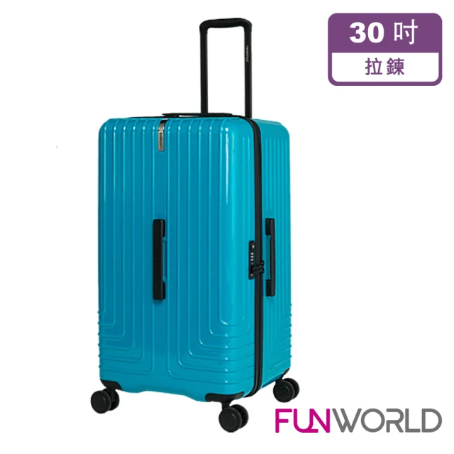 FUNWORLD 福利品29吋鑽石紋經典鋁框輕量行李箱/旅行