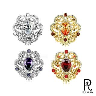 【RJ New York】璀璨花卉閃耀水鑽2用胸針別(4色可選)