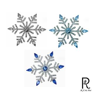【RJ New York】聖誕快樂雪花閃耀水鑽2用胸針別針(3色可選)