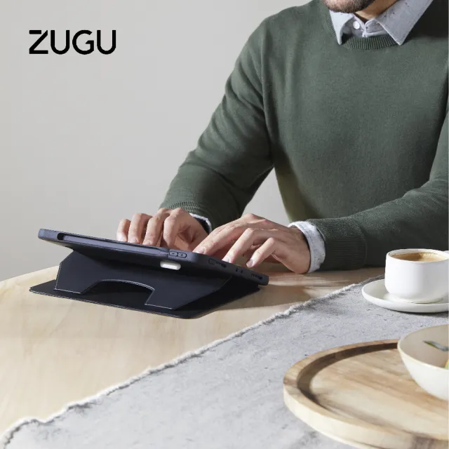 【ZUGU】ZUGU iPad Pro 12.9吋5代/6代 多角度支架 超薄防震保護殼(支援2022 iPad Pro)