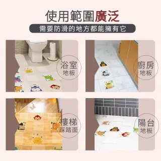 【Echain Tech】透明金鋼砂防滑貼片 猴子 單片 12x12cm(止滑貼片/浴室止滑貼/地磚貼/樓梯止滑貼)