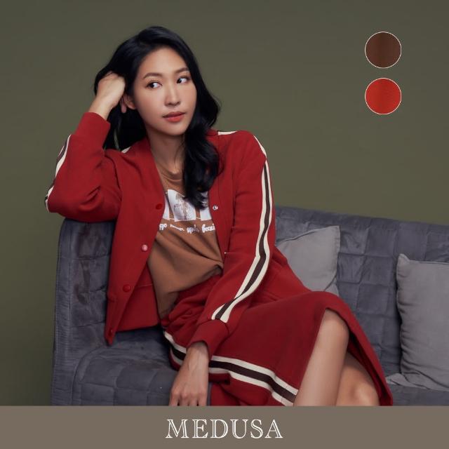 【MEDUSA 曼度莎】現貨-織紋壓邊運動風外套 - 2色（M-XL）｜女運動外套 休閒套裝拆售 冬新品(205-5100A)