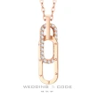 【WEDDING CODE】14K金 鑽石項鍊 N09HP2585玫(天然鑽石 618 禮物)