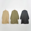 【MOSS CLUB】雙領造型長版飛行間棉長袖外套(黑 綠 咖/魅力商品)