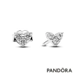 【Pandora官方直營】璀璨三角心形針式耳環