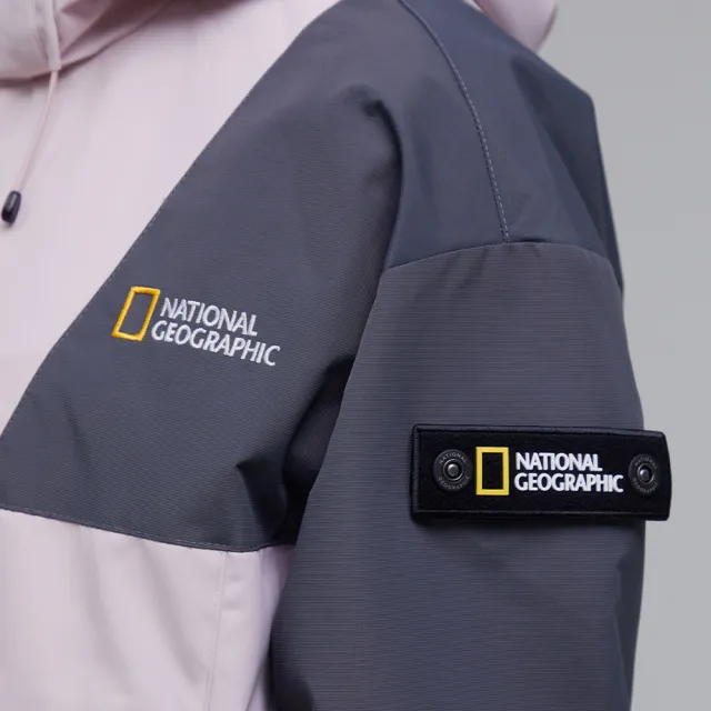 【National Geographic 國家地理】女裝 AUGUSTINE 防風外套 - 粉紅色(防風防潑水機能外套)