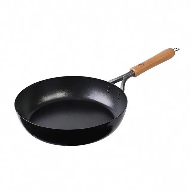 【煌】凹凸岩紋平底鐵鍋26cm(日本製造 評價推薦 導熱快速)