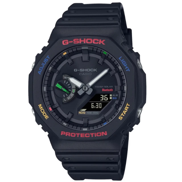 CASIO 卡西歐 G-SHOCK冰藍配色雙顯錶(GA-11