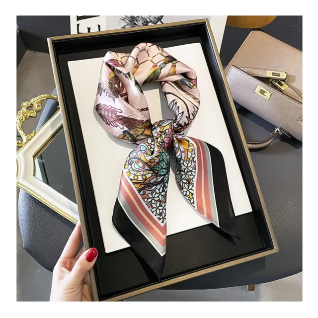 【Jun Jun】蠶絲方巾 絲巾 領巾 68x68cm(流蘇花穗)