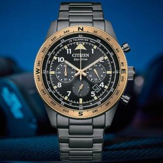 【CITIZEN 星辰】Chronograph系列 型男必備三眼計時腕錶 錶 手錶 送禮 (CA4556-89E)