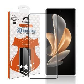 【VXTRA】vivo V29 5G 全膠貼合 3D滿版疏水疏油9H鋼化頂級玻璃膜-黑