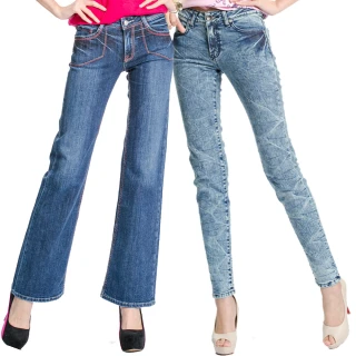【BOBSON】2件組-女款修身美腿褲(多款任選)