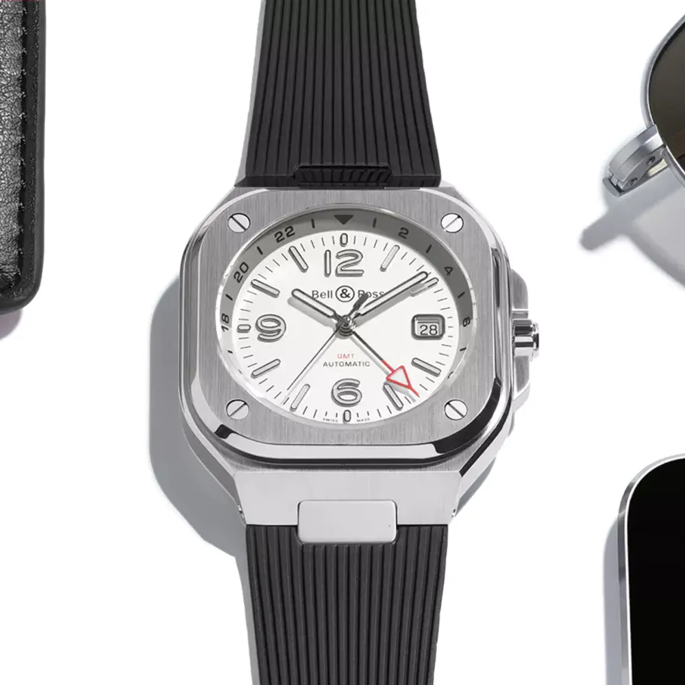 【Bell&Ross】BR 05系列 GMT 雙時區機械腕錶-41mm(BR05G-SI-ST/SRB)