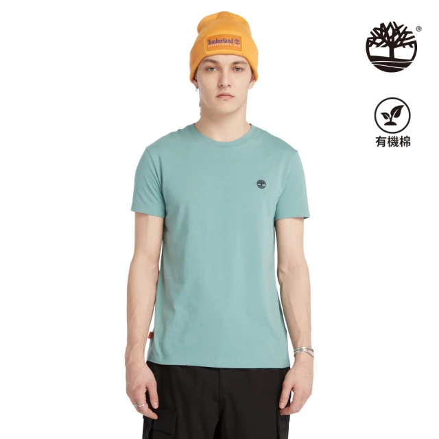 Timberland 男款青藍色有機棉圓領短袖T恤(A2EKJDV6)