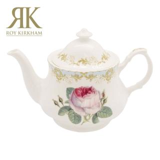 【英國ROY KIRKHAM】Vintage Roses古典玫瑰系列 1000ml骨瓷花茶壺(英國製造進口)