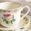 【英國ROY KIRKHAM】Vintage Roses古典玫瑰系列 450ml骨瓷早餐杯盤組(英國製造進口)