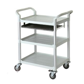 【EC】MIT臺灣製 三層置物附鍵盤抽多功能手推工具車 EC-707A-3P(手推車 工具車 電腦鍵盤車)