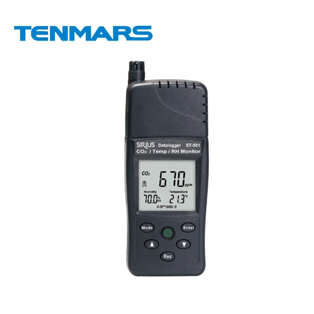 【Tenmars 泰瑪斯】ST-501非發散性紅外線NDIR 二氧化碳測試器(二氧化碳測試器 二氧化碳偵測)