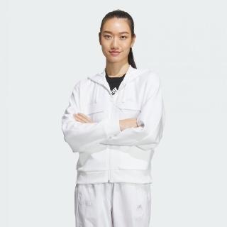 【adidas 愛迪達】外套 女款 運動連帽外套 亞規 RCO KN JKT 白 IP7095