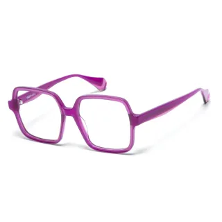 【GIGI Studios】歐美內圈透明造型光學眼鏡(紫 - VIVID-6819/6)