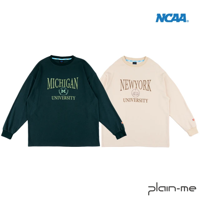 plain-me NCAA 基本華夫格薄長T NCAA012