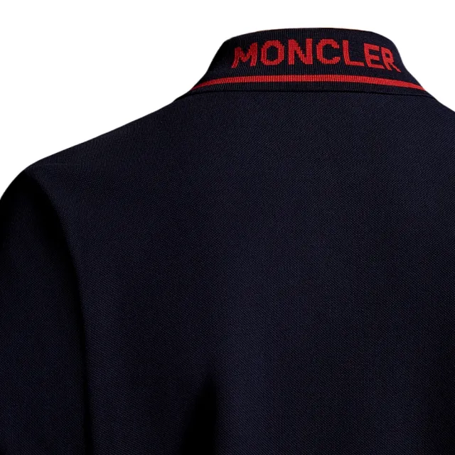 【MONCLER】新款 男款 品牌LOGO 短袖POLO衫-深藍色(S號、M號、L號、XL號)