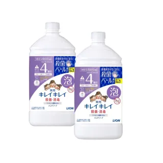 【LION 獅王】泡沫洗手慕絲補充罐 2入組 800ML X2罐(玫瑰香 平行輸入)