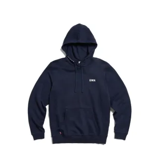 【EDWIN】男裝 極簡精神連帽長袖T恤(丈青色)