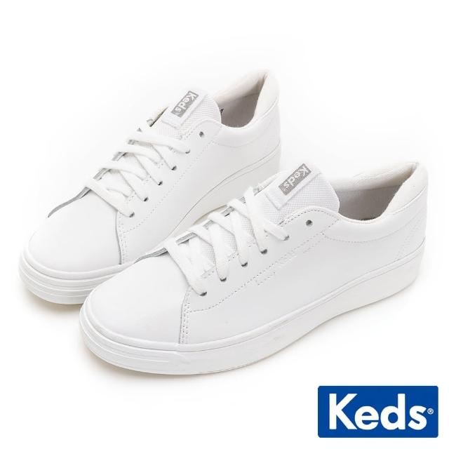 【Keds】★雙11★ALLEY 極簡時尚皮革休閒鞋-白(9221W123383)