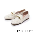 【FAIR LADY】日本京都聯名 HAPPYFACE 法式珍珠金鍊樂福鞋(奶油白、5B2773)