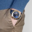 【MASERATI 瑪莎拉蒂】愛時 超跑風貴金寶藍款雙針皮革腕錶R8851112002(高貴金色款)