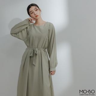 【MO-BO】浪漫系拋袖綁帶洋裝