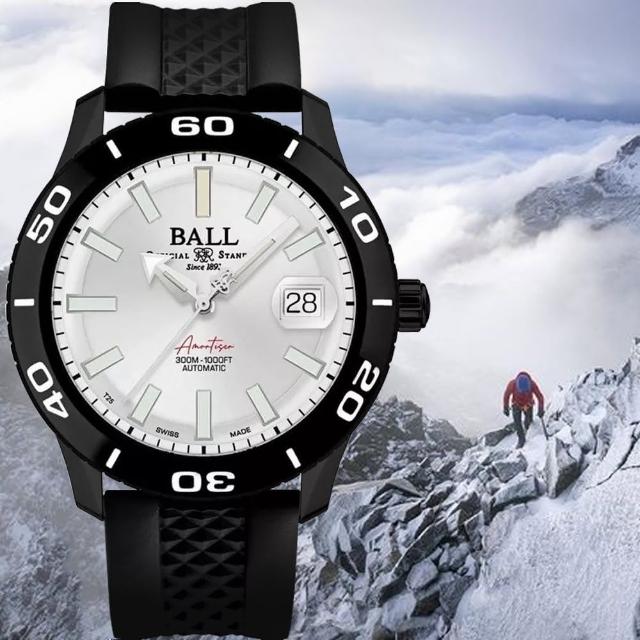 【BALL 波爾】官方授權 Fireman NECC II 經典300米防水機械腕錶(DM3090A-P10J-SL/42mm)