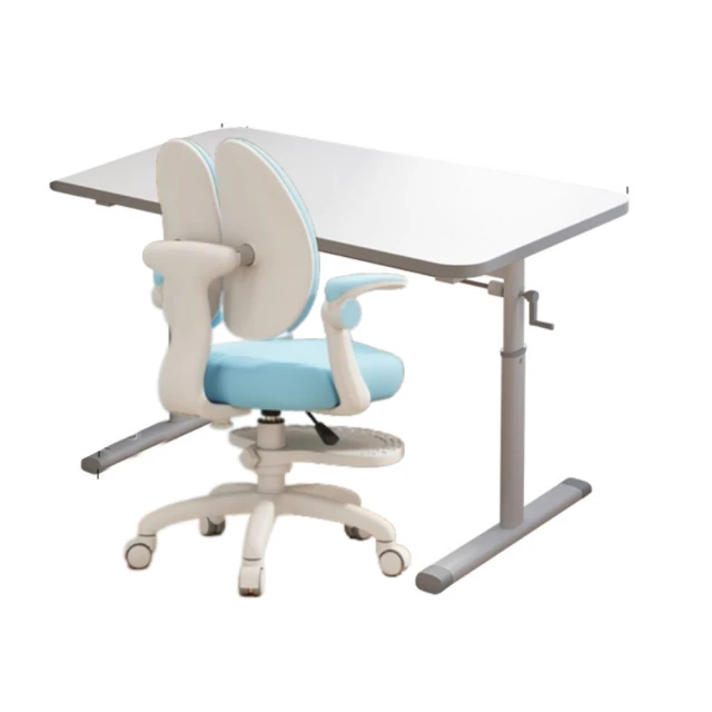 MGSHOPMGSHOP 100cm桌面 兒童書桌椅 成長桌椅(書桌椅 手搖升降桌椅 電腦桌椅)
